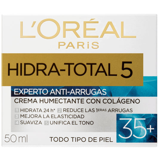 H1663302 - Crema Facial Humectante +35 L'Oréal Paris Hidra Total 5 Experto Anti -Arrugas X 50Ml